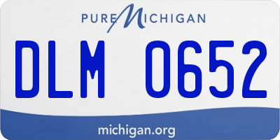 MI license plate DLM0652
