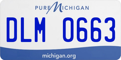 MI license plate DLM0663