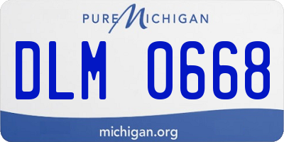 MI license plate DLM0668