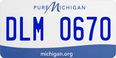 MI license plate DLM0670