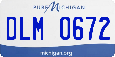 MI license plate DLM0672
