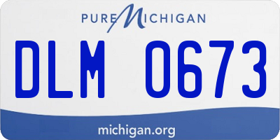 MI license plate DLM0673