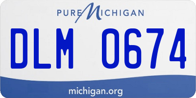 MI license plate DLM0674