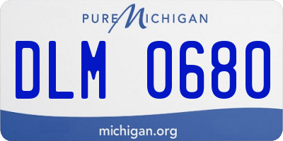 MI license plate DLM0680
