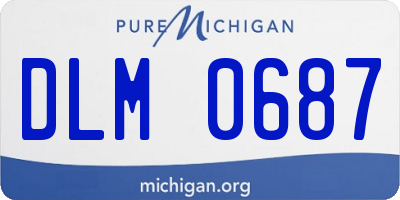 MI license plate DLM0687