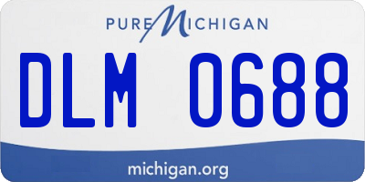 MI license plate DLM0688