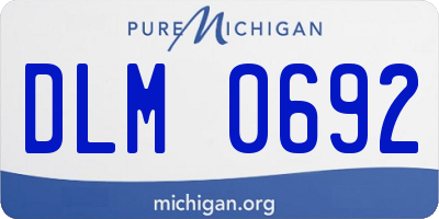 MI license plate DLM0692