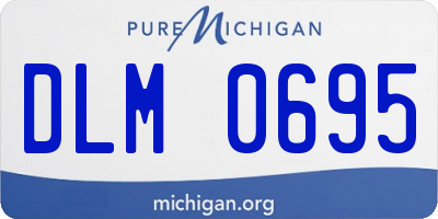 MI license plate DLM0695