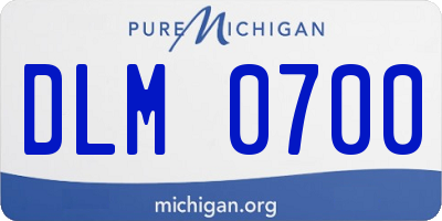 MI license plate DLM0700