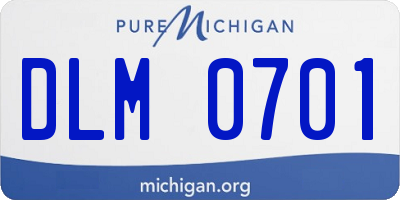 MI license plate DLM0701