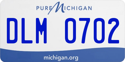 MI license plate DLM0702