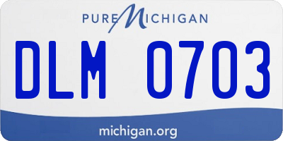 MI license plate DLM0703