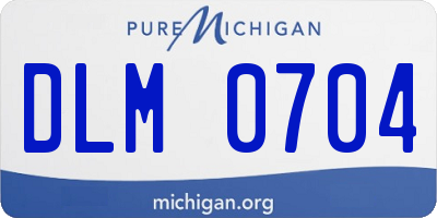 MI license plate DLM0704