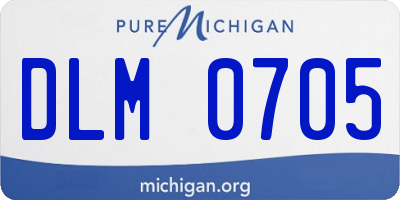 MI license plate DLM0705