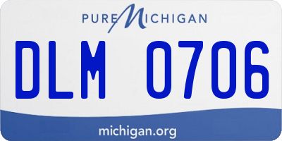 MI license plate DLM0706