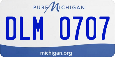 MI license plate DLM0707
