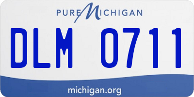 MI license plate DLM0711