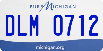 MI license plate DLM0712