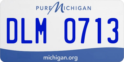 MI license plate DLM0713