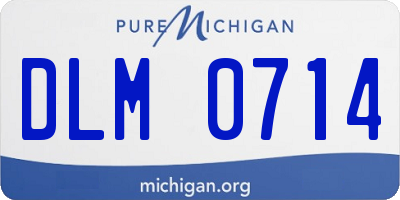 MI license plate DLM0714