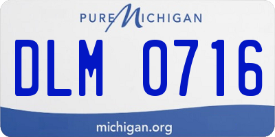 MI license plate DLM0716