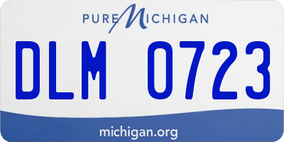 MI license plate DLM0723