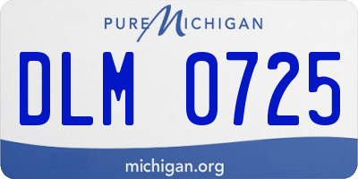 MI license plate DLM0725