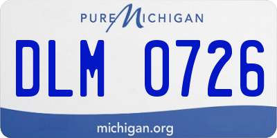 MI license plate DLM0726