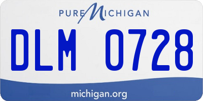 MI license plate DLM0728