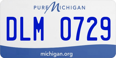 MI license plate DLM0729