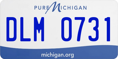MI license plate DLM0731