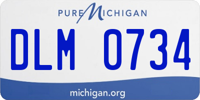 MI license plate DLM0734