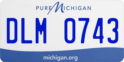 MI license plate DLM0743