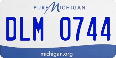 MI license plate DLM0744
