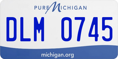 MI license plate DLM0745