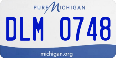 MI license plate DLM0748