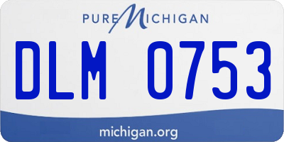 MI license plate DLM0753