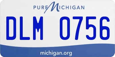 MI license plate DLM0756