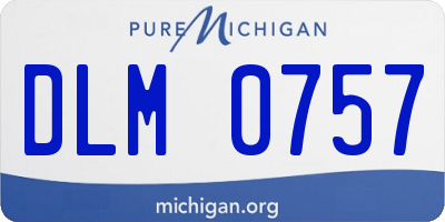 MI license plate DLM0757