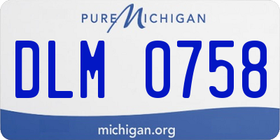 MI license plate DLM0758