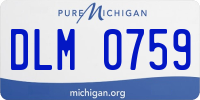 MI license plate DLM0759