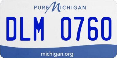 MI license plate DLM0760