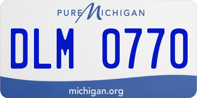 MI license plate DLM0770