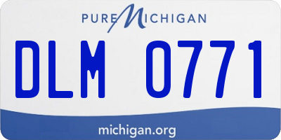 MI license plate DLM0771
