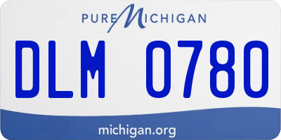 MI license plate DLM0780