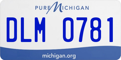 MI license plate DLM0781