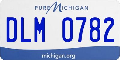 MI license plate DLM0782