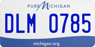 MI license plate DLM0785