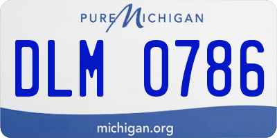 MI license plate DLM0786