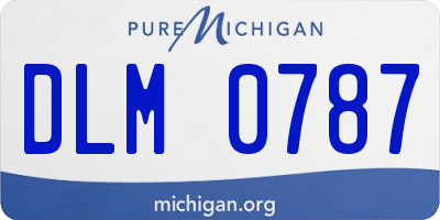 MI license plate DLM0787